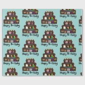 Papier Cadeau Réseau neuronal d'anniversaire nerd (Plat)