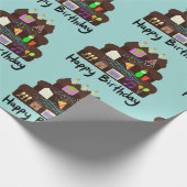 Papier Cadeau Réseau neuronal d'anniversaire nerd (Coin)