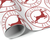 Papier Cadeau Réseaux de courrier aérien du pôle Nord (Coin rond)