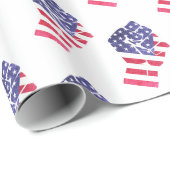 Papier Cadeau Résistez à l'antiTrump du drapeau américain (Coin rond)