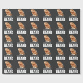 Papier Cadeau Respectez le dragon barbu drôle de barbe (Plat)