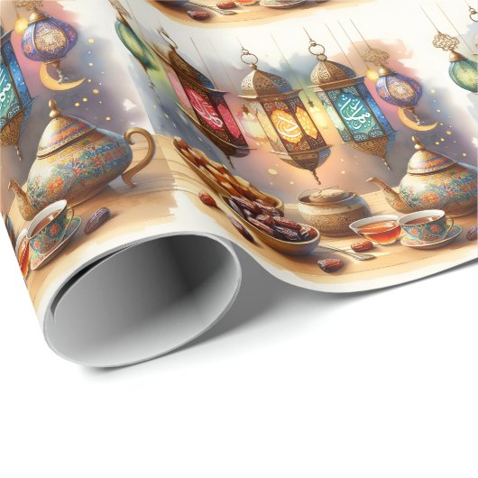 Papier Cadeau Respectez l'esprit du Ramadan (Coin rond)