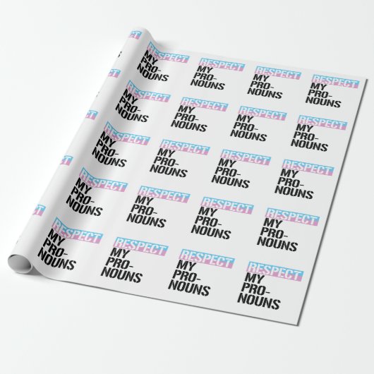 Papier Cadeau Respectez Mes Pronoms (Déroulé)