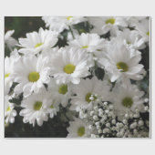 Papier Cadeau Respiration et marguerites du bébé (Plat)