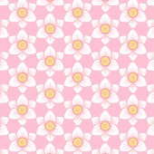 Papier Cadeau Ressort de jonquille rose