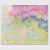 Papier Cadeau Ressort de peinture d'aquarelle (Plat)