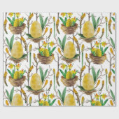 Papier Cadeau Ressort jaune (Plat)