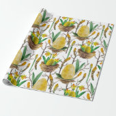Papier Cadeau Ressort jaune (Déroulé)