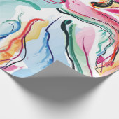 Papier Cadeau Ressort texture organique avec des formes ondulées (Coin)