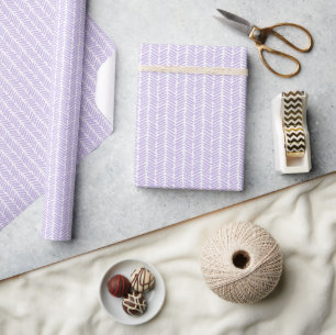 Papier Cadeau Ressort Violet violet violet blanc Zigzag rayures