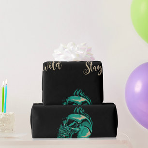 Papier Cadeau Reste Sauvage Crâne Barbu Moderne