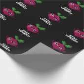 Papier Cadeau Restez à jour Funny Veggie Beet Pun Dark BG (Coin)