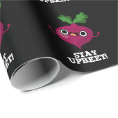 Papier Cadeau Restez à jour Funny Veggie Beet Pun Dark BG (Coin rond)