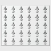 Papier Cadeau Restez calme avec votre texte (Plat)