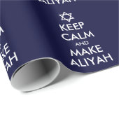 Papier Cadeau Restez Calme Et Faites De L'Aliyah (Coin rond)
