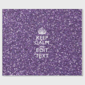 Papier Cadeau Restez calme et mauve (Plat)
