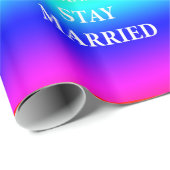 Papier Cadeau Restez calme et restez marié Glossy Wrapy (Coin rond)