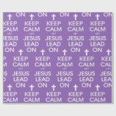 Papier Cadeau Restez Calme Laissez Jésus diriger - Christ Christ (Plat)