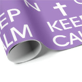 Papier Cadeau Restez Calme Laissez Jésus diriger - Christ Christ (Coin rond)