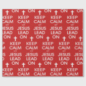 Papier Cadeau Restez Calme Laissez Jésus Diriger Sur La Foi Chré (Plat)