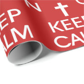 Papier Cadeau Restez Calme Laissez Jésus Diriger Sur La Foi Chré (Coin rond)