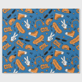 Papier Cadeau Restez Cool Nostalgie des années 90 (Plat)