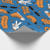 Papier Cadeau Restez Cool Nostalgie des années 90 (Coin)