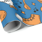 Papier Cadeau Restez Cool Nostalgie des années 90 (Coin rond)