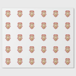 Papier Cadeau Restez Golden Retriever Chien Diamant Rouge_1