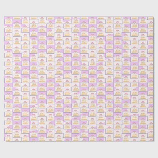 Papier Cadeau Restez Groovy (Plat)