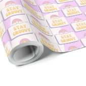Papier Cadeau Restez Groovy (Coin rond)