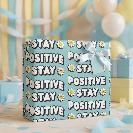 Papier Cadeau Restez Positif