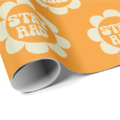 Papier Cadeau Restez Rad Retro Papier d'enveloppement graphique (Coin rond)