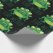 Papier Cadeau Restez un monstre Alien bizarre (Coin)