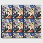 Papier Cadeau Résumé atomique la peinture de baiser au revoir (Plat)