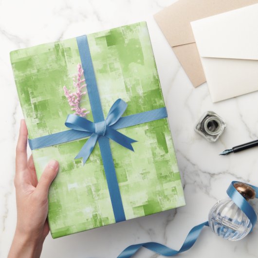 Papier Cadeau Résumé Vert de Printemps  (Cadeaux)