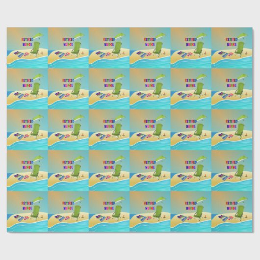 Papier Cadeau Rétired Nurse (Plat)