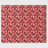 Papier Cadeau Retombées radioactives rouges Camo (conception (Plat)