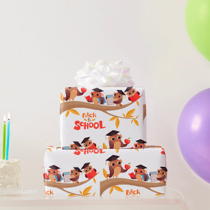 Papier Cadeau Retour À La Chouette De L'École