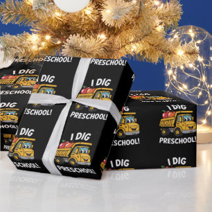 Papier Cadeau Retour à l'école J'adore le Camion à Benne de la M