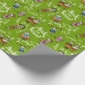 Papier Cadeau Retour Au Motif De L'École (Coin)