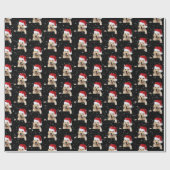 Papier Cadeau Retrait d'or de Noël en flocons de neige (Plat)