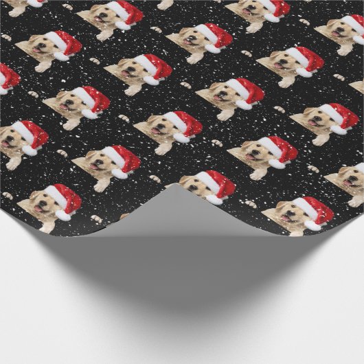 Papier Cadeau Retrait d'or de Noël en flocons de neige (Coin)