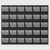 Papier Cadeau Retraité 2024 Plus Mon Problème  (Plat)