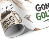 Papier Cadeau Retraite de golf pour golfeur (Coin rond)