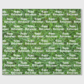 Papier Cadeau Retraite de l'herbe verte (Plat)