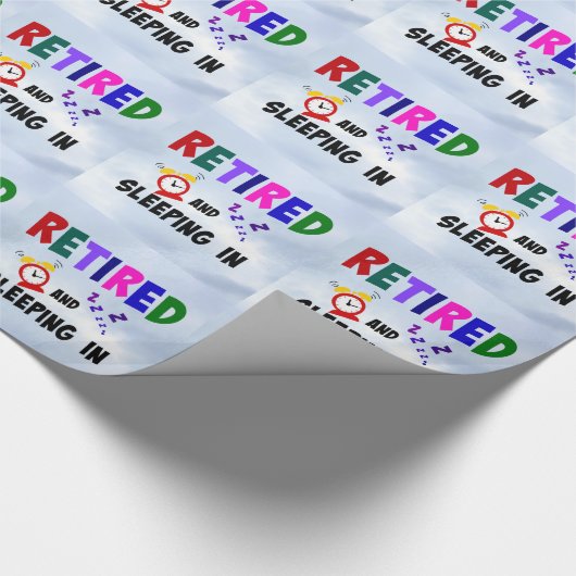 Papier Cadeau Retraité et dormant dedans (Coin)