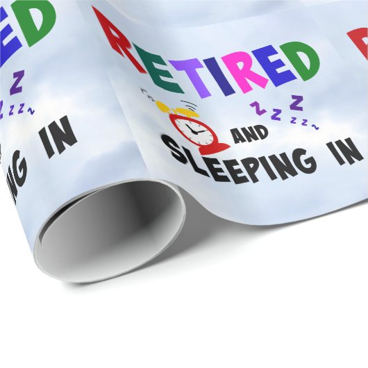 Papier Cadeau Retraité et dormir (Coin rond)