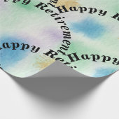 Papier Cadeau Retraite heureuse colorée (Coin)