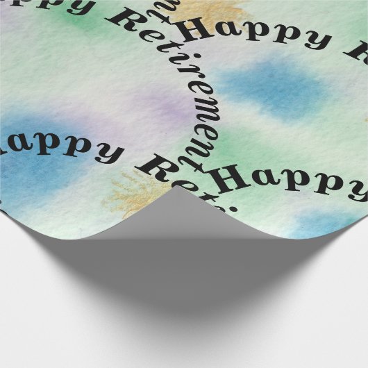 Papier Cadeau Retraite heureuse colorée (Coin)